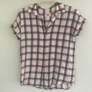 Marine Layer Plaid Top, XS